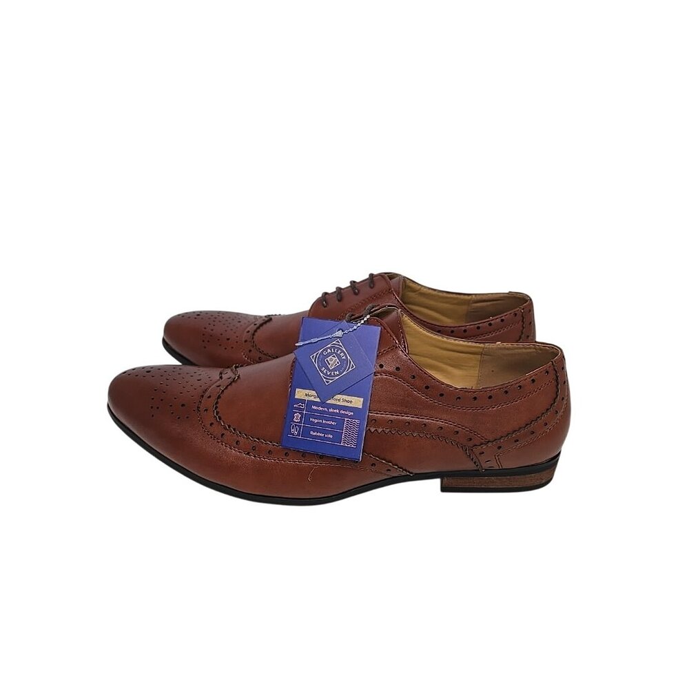 Gallery Seven Men's Marginal oxford Shoe Cognac Size 11M - Picture 4 of 6